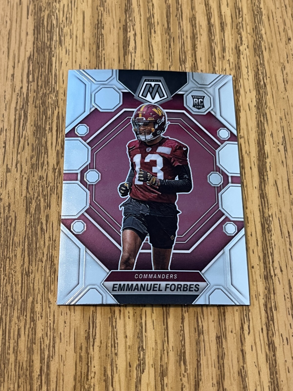 2023 Panini Mosaic Emmanuel Forbes Silver Prizm Rookie Commanders RC #319