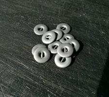 12 Pack Of Round "Flat" Metal Sewing & Craft Buttons, 13mm w/ 2 Holes