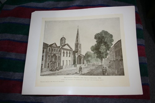 BROADWAY - TRINITY & GRACE IGLESIAS 1800 - After Strickland en papel brillante - Imagen 2 de 8