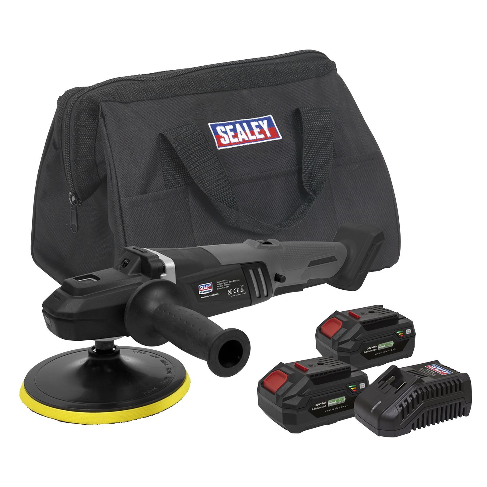 Sealey Brushless Rotary Polisher Kit Ø180mm 20V SV20 Series - CP20VRPXKIT