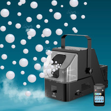 3-in-1 Fog Bubble Machine with Remote, 450W Colorful Bubbles for Parties