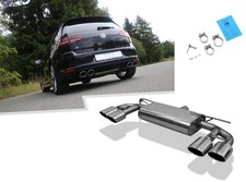 FOX Edelstahl Duplex Sportauspuff VW Golf 7 R je 2x115x85mm oval abgeschrägt