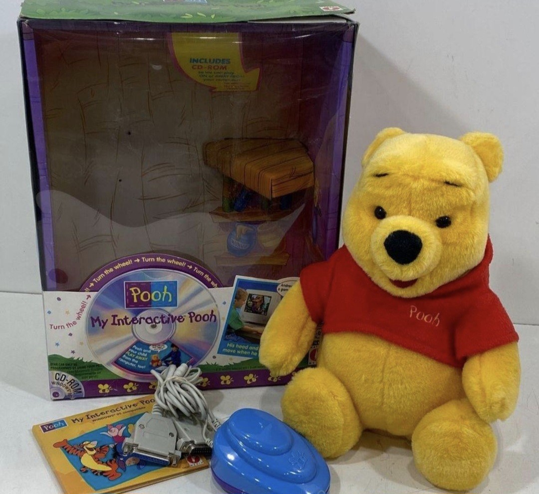 Disney Winnie the Pooh ぬいぐるみ 電池式 Mattel My Interactive Pooh Electronic Learning Toy Set Winnie the