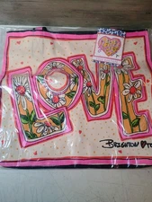 Brighton Fashionista Love Bug Tote Tom Clancy Hand-Sketch Art Work Heart Flowers