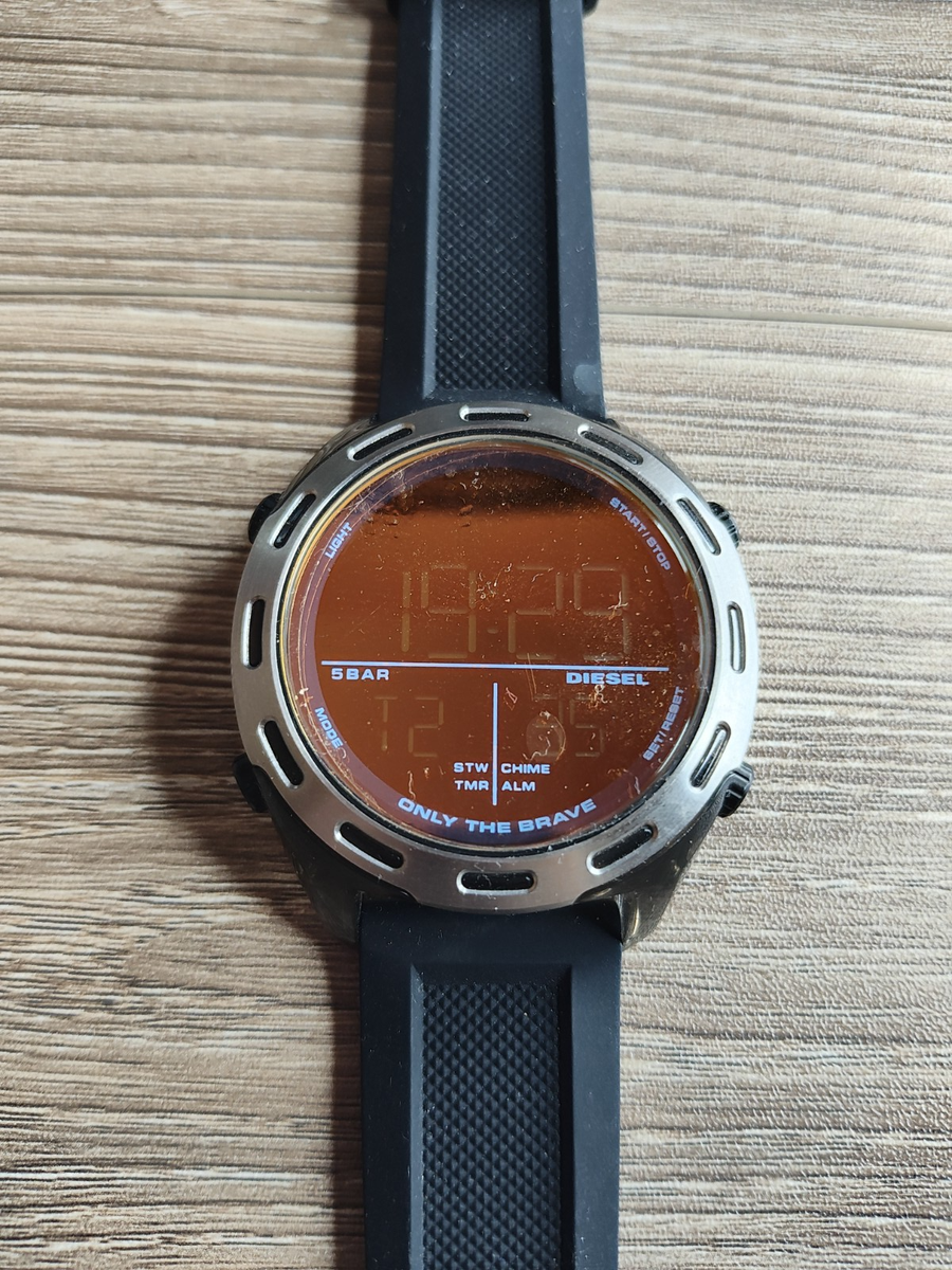 Buy Diesel DZ1893 Crusher Digital 46mm Watch Black Silicone