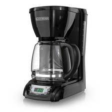 BLACK+DECKER DLX1050B 12-Cup Programmable Coffeemaker with Auto Brew Black
