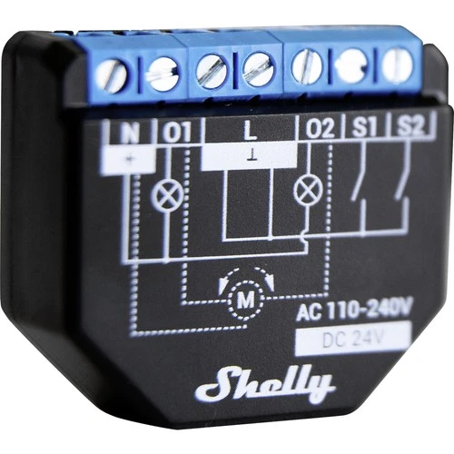 Shelly Shelly Plus 2PM  Schalt-Messaktor  Wi-Fi, Bluetooth