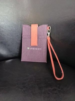 Sherpani Bijou Wristlet Purple and Red ID Cards