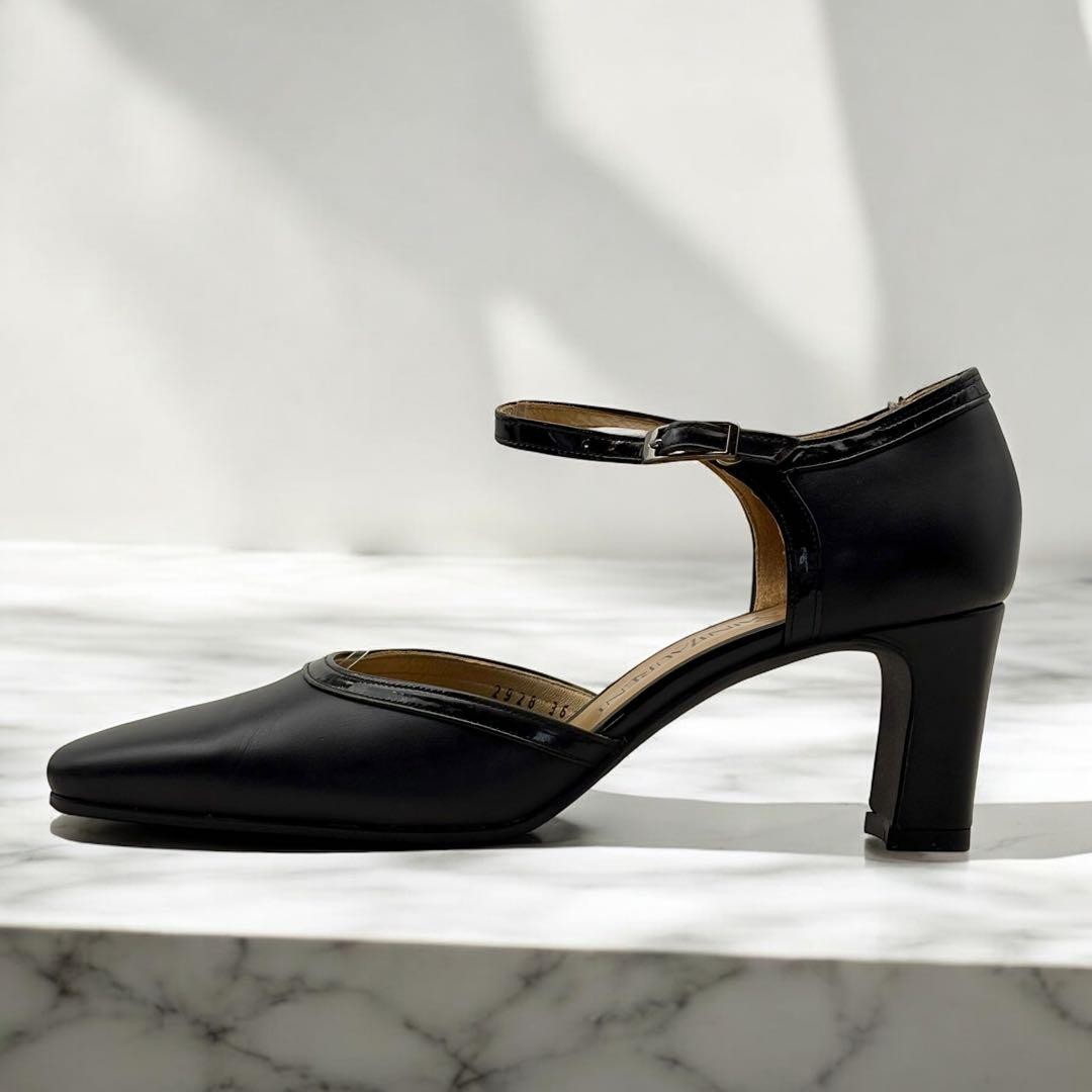 Saint Laurent Shoes Pumps Heel EU 36.0 US 6.0 Leather Black Authentic thumbnail 19