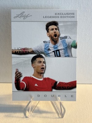 RONALDO * MESSI * 2024 LEAF ''SPECIAL RELEASE'' DOUBLE EDITION #ELE-29 SOCCER CARD