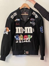 M&Ms Mens M Black Bomber Jacket Button Front ...