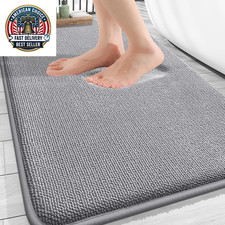 Thick Memory Foam Bath Mat Rug 30X20, Extra Soft Absorbent Bathroom Rugs, Quick