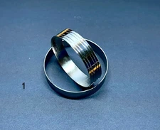 Automatic Electric Telephone Chrome Handset Bands for Model 40 50 Replated Nice 