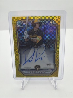 2026 Bowman Baseball Daniel Dickinson 1st Bowman Auto Yellow Geometric /75