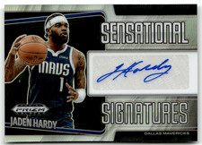 Panini Prizm Black 2024-25 NBA No. SS-HRY Jaden Hardy Auto Silver Prizm