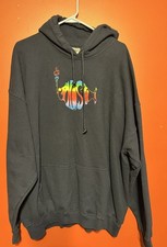 Phish Hoodie Rainbow Fish Hoodie Sweatshirt 2XL Classic Logo Band Tour Big Black