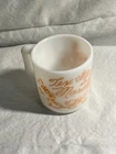 Vintage Children’s  Hazel Atlas Mug Cowboys & Indians Milk Glass Red Print