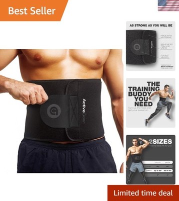 Charcoal Neoprene Waist Trainer for Enhanced Sweat & Back Support - Large Size