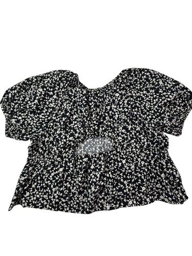 Old Navy Womens Plus Size 4X Floral Key Hole Back Short Sleeve Tunic Top - Picture 5 of 24