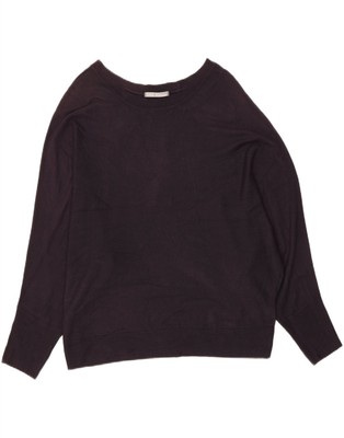 Marks & Spencer Damen Oversize U-Boot Ausschnitt Pullover Sweater UK 18 XL Lila LX09
