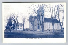Bishop Hill, IL-Illinois, Methodist Episcopal Church Antique, Vintage Postcard