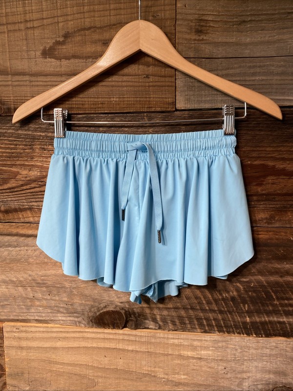 Liberty Pro Youth Girls 2-in-1 Flutter Running Shorts - Size Youth Medium M Blue