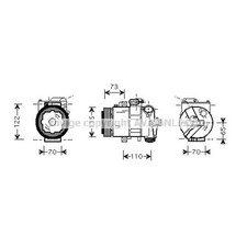 Kompressor Klimaanlage für VW Polo 9N_ Golf IV 1J1 1J5