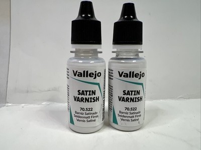 Vallejo Artist Varnish  Water-based Acrylic Satin Varnish Lot Of 2
