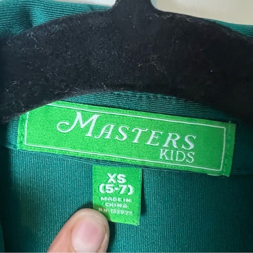 Masters Kids - Unisex Green Golf Polo - Sz. XS (5-7) - Picture 3 of 5