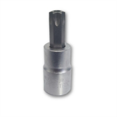 VIM Tools TR50 Tamper Proof TORX Gun Metal Gray Bit, Satin Chrome 3/8 Inch Squar