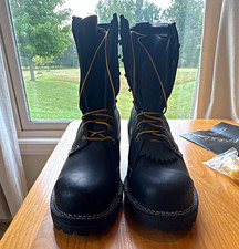 Wesco Custom Highliner Work Boots 10.5E Black Vibram Lug Sole EH