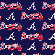 MLB - Atlanta Braves Fabric - 18" x 58" -