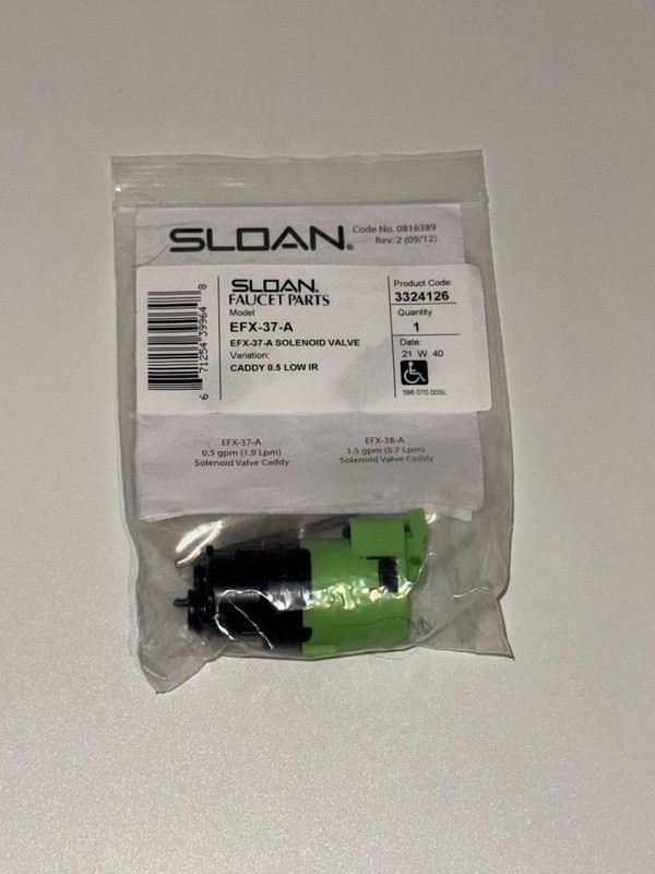 Sloan EFX-37-A Solenoid Valve Caddy Green Black Hex Wrench 3324126