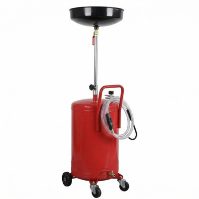 #ad 20gal Waste Oil Drain Container Adjustable Height Air Operated Oil Collector Red $120.99
