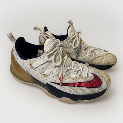 Nike LeBron 13 Men s Olympic Low White/Navy/Red/Gold Sneakers Sz 10.5 831925-164