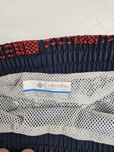 Columbia PFG Swim Trunks Boys XL 18/20 Red White Blue Fish UPF 50 Omni Shade - Picture 7 of 14