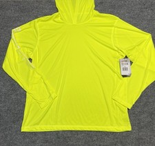 Dickies Fast Dry Hooded Shirt Mens Yellow Hi Viz Long Sleeve Workwear NWT