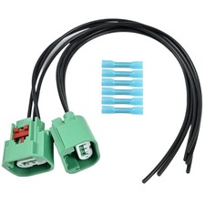 2PCS Headlight Connector Plug Pigtail Wiring Harness for Jeep RAM Chrysler, Head