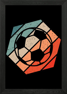 Fußball Retro Vintage gerahmtes Wandbild Poster Leinwanddruck Bild
