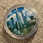 2001 Silver Eagle 1ozt Dollar.. Twin Towers/St of Liberty Colorized.. NR