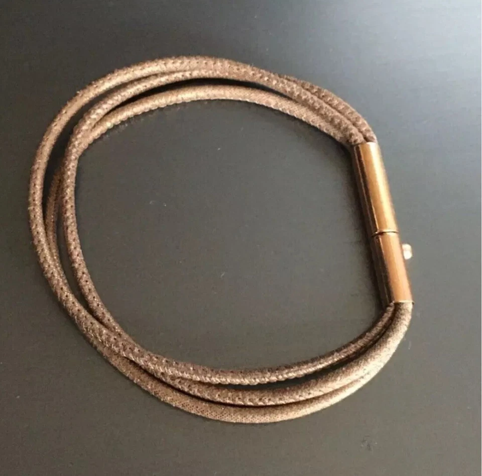 Pierre Lang Armband rosé / braun / Leder handgenäht AS 17,5 cm *** Neuwertig *** - Bild 2 von 2