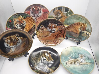 Vintage Franklin Mint Lot-of-8 Limited Edition Collector Tiger