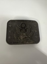 Bicentennial 1776 American Revolutionary War Army Band Nos Vintage Belt Buckle