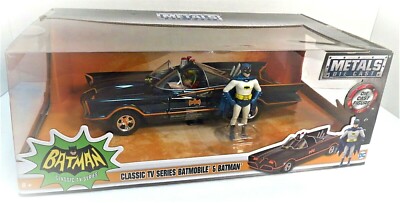 BATMAN Classic TV Series 1966 BATMOBILE with Action Figure Comics