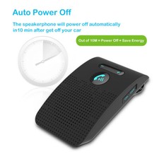 Wireless Bluetooth Car Kit Hands Free Speakerphone Speaker Phone Sun Visor Clip