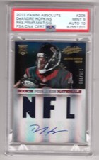 DeAndre Hopkins 2013 Absolute Rookie Premier Materials #/299 PSA 9 Auto 10 RPA