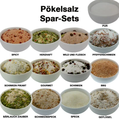 FANGDESLEBENS Pökelsalz SETs zum Sparpreis 0,4-0,5% E250 Räucherlake, Schinkenherstellung