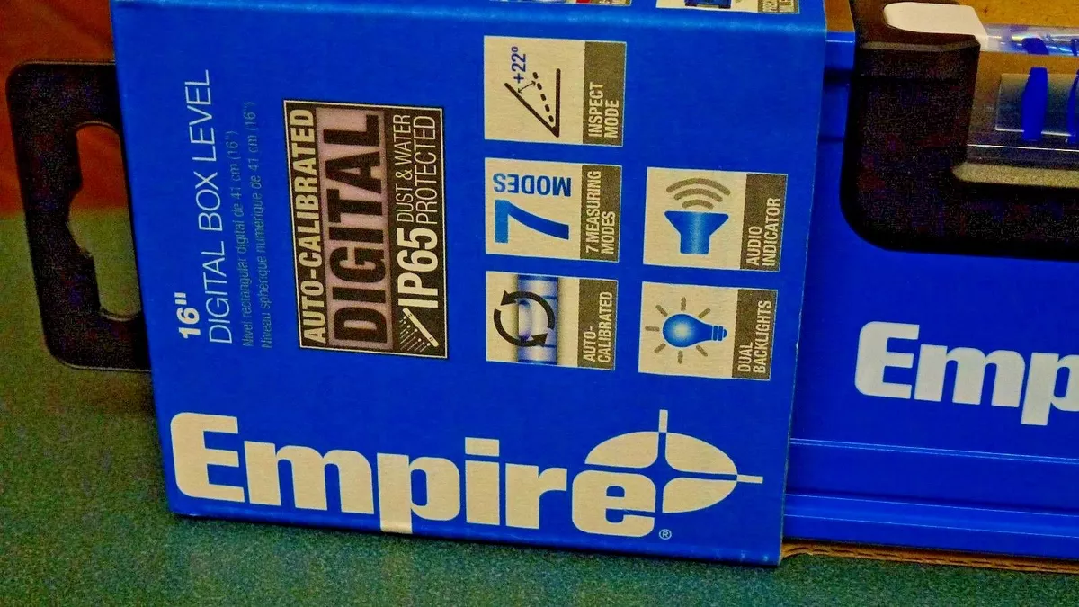 Empire DIGITAL SPIRIT LEVEL Auto Calibrated 7 Measuring Modes 400mm Or 600mm