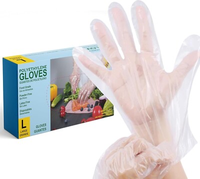 Disposable Food Service Gloves 1000 Pack, Plastic Poly, Food Handling Prep