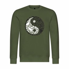 mens sweatshirt jumper cats yin and yang catlove catlover catmom cats
